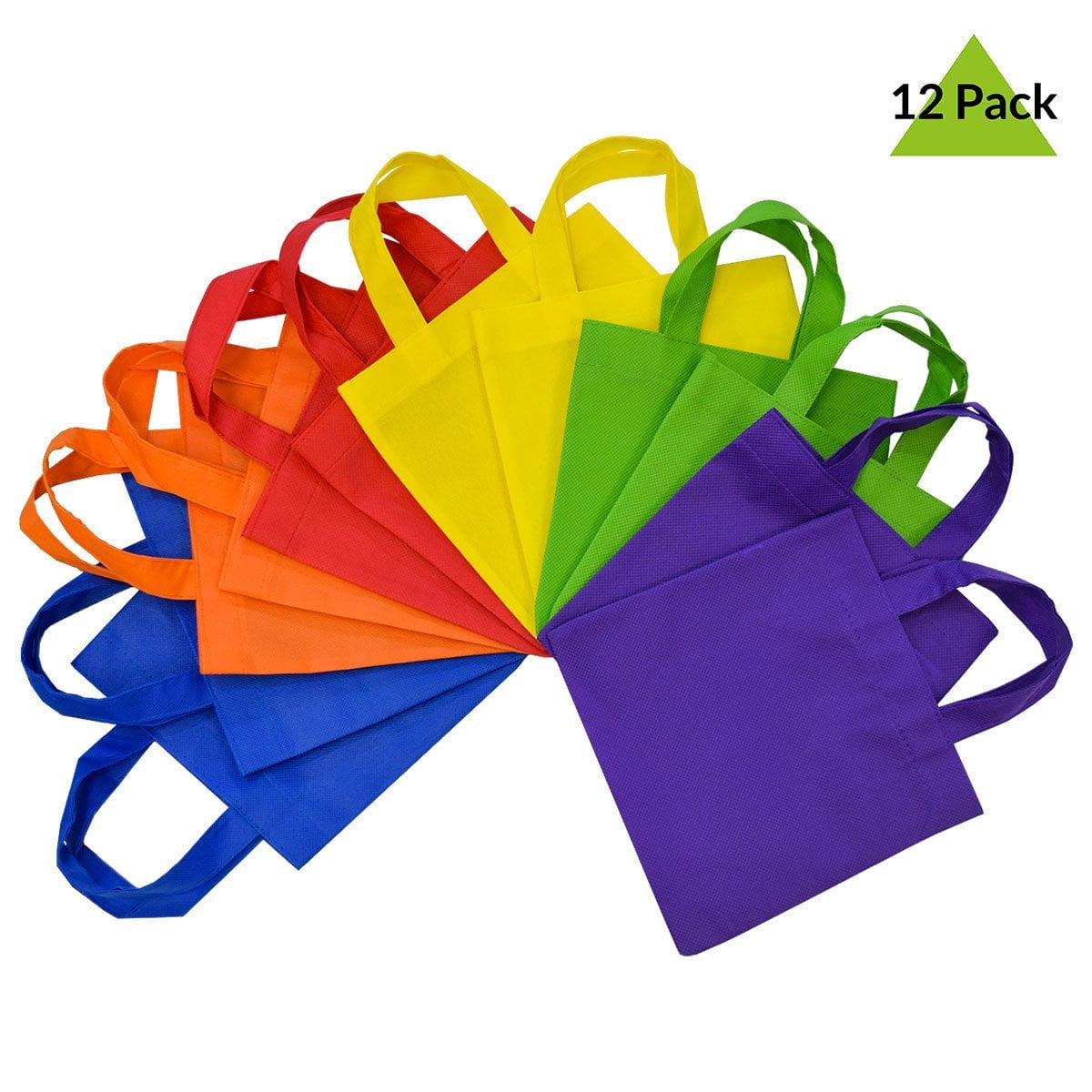 12 Pack Reusable Gift Bags with Handles, Eco Friendly Tote Bags, Party