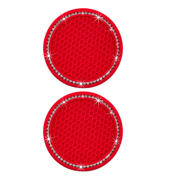 AUQ Car Coasters,Unique Pattern Silicone Coasters,Noise-Reducing Cup Mat,Premium Car Coasters