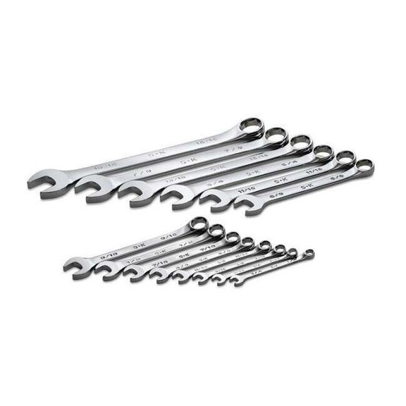 Sk Professional Tools Combo Wrench Set,Chrome,1/4-15/16,14 Pc 86124