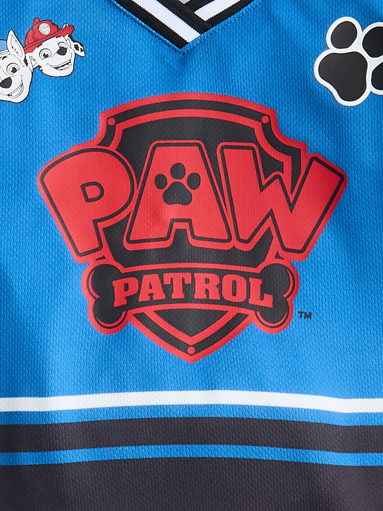 Paw Patrol Toddler Boys Graphic Hockey Jersey with Long Sleeves, Sizes 12M-5T