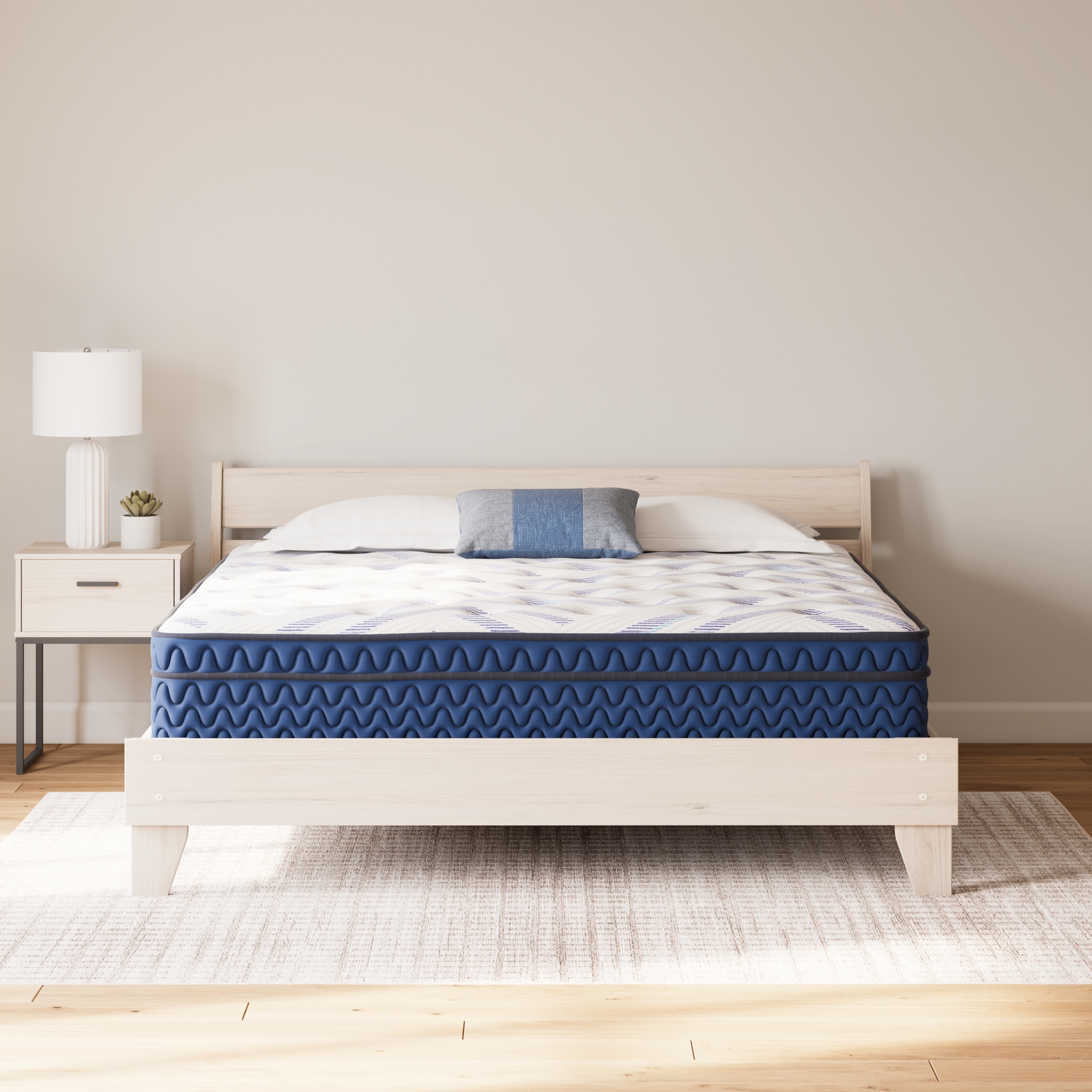 Signature Design by Ashley Chime 12 Inch California King Mattress in a Box, Ultra Plush Hybrid Gel Memory Foam Mattress with Wrapped Coils, Lumbar Support and Motion Isolation