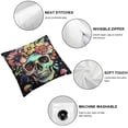 thumbnail image 4 of Patifu Skull Throw Pillow Covers,Sugar Skull Pillow Covers for Kids Boys Girls,Plant Mushroom Cushion Cases Rainbow Skeleton Flowers Leaves Decor 18x18in, 4 of 5