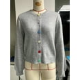 thumbnail image 5 of Knitted cardigan with colorful buttons, casual and versatile long-sleeved knitted top, 5 of 5