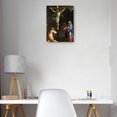 thumbnail image 2 of Cuadro Decorativo - Cristo en la cruz con la virgen y los santos Jr  Impresión en canvas, estrechado., 2 of 2