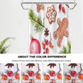 thumbnail image 3 of Light Brown Christmas Gingerbread Tree Decor Shower Curtain,Green Pine Branches Bathroom Decor Polyester Fiber Plastic Rings Quick-Drying Waterproof for Bathtubs/Bathroom, 72x36 inches, 3 of 6