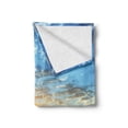 thumbnail image 2 of Nautical Soft Flannel Fleece Blanket, Little Fishing Boat on Pond Tranquil Sunrise Water Reflection Picture, Cozy Plush for Indoor and Outdoor Use, 50" x 70", Sky Blue Yellow Black, by Ambesonne, 2 of 6