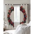 thumbnail image 3 of Rose Wreaths Blackout Curtains 96 Inch Length Natural Plant Thermal Insulated Window Curtain Window Drapes 2 Panels for Bedroom Living Room 52"Wx96"L, 3 of 9