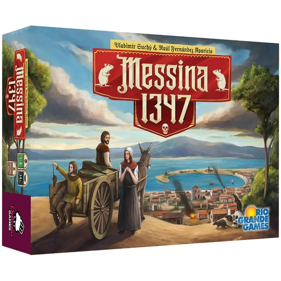 Rio Grande Games: Messina 1347 - Strategy Board Game, Survive The Black Plague, Medieval Resource Management, Grid Movement, Ages 14 , 1-4 Players