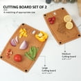thumbnail image 4 of Hansmart Set of 2 Eco-Friendly Cutting Boards with Handles & Juice Grooves, Dishwasher Safe, Medium & Large, 4 of 8