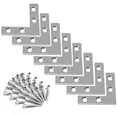 thumbnail image 1 of Soporte de reparación de ángulo de esquina plano Wideskall de 1,5" con tornillos (paquete de 8), 1 of 2