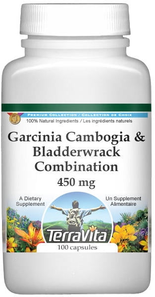TerraVita Garcinia Cambogia and Bladderwrack Combination - 450 mg, (100 Capsules, 1-Pack, Zin: 513028)