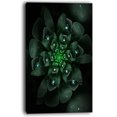 thumbnail image 2 of Glowing Crystal Green Fractal Flower - Floral Canvas Art Print, 2 of 3