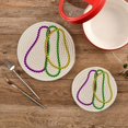 thumbnail image 2 of GZHJMY 2 Pcs Cotton Mardi Gras Beads Woven Pot Holder Trivets Set,Round Coasters Placemat for Cooking Baking Hot Dish Pan Pot Bowl Teapot(7&9 Inches), 2 of 5