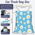 thumbnail image 2 of 2PCS Daisy Sunflower Print Car Trash Bag Portable Hanging Garbage Bag with Snap Buttons Back Seat Reusable Rubbish Storage Dustbin Multi-color, 2 of 9