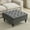 Gray, variant on JURANYAZHU Storage Ottoman Bench, Tufted Upholstered Seat with Hidden Storage, Multi-Functional Coffee Table and Foot Rest for Living Room, Brown