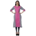 thumbnail image 2 of Moomaya Vêtements Ethniques pour Femmes Kurta Punjabi Longue Droite pour Femmes Robe Indienne Décontractée, 2 of 6