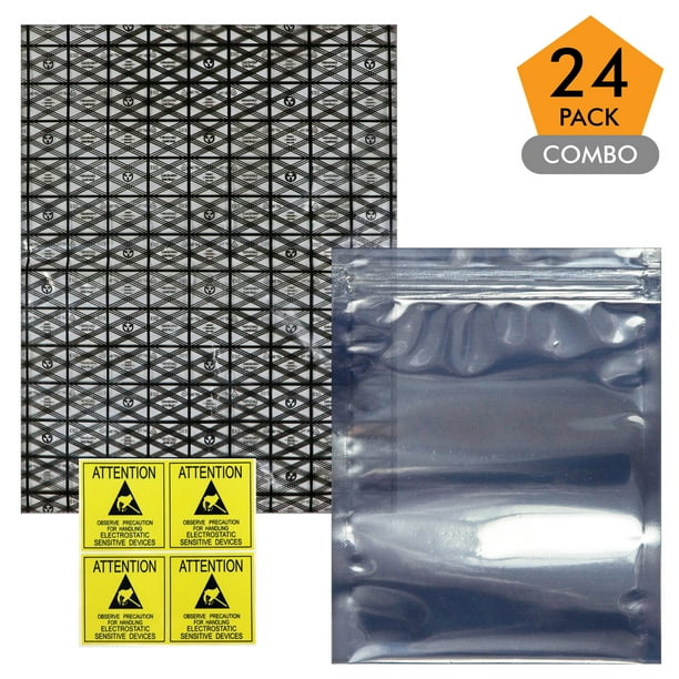 Antistatic Bags ESD Shielding Bag with Antistatic Labels for Hard Drive SSD HDD Motherboard