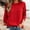 Red, variant on OGLCCG 3/4 Sleeve Sweatshirts for Women Fall Winter Crewneck Women's Pullover Top Loose Fit Basic Fleece Sweatshirts,S-XXL