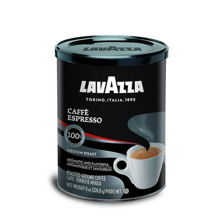 Lavazza Caffe Espresso Ground Coffee Blend, Medium Roast, 8-Ounce