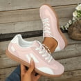 thumbnail image 4 of Womens Sneakers, Walking Shoes Women, Sneakers for Women, Women Classic Retro Gum Sole Fashion Sneakers Casual Tennis Skate Shoe Comfort Walking Footwear Anti Slip Trainers, Pink 7, 4 of 9