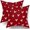 Red, variant on Valentines Day Pillow Covers 18x18 Set of 2 Red Love Heart Holiday Decorative Throw Pillows Romantic Valentine Themed Gifts Pillowcase Cotton Square Cushion Cover Decor for Home Couch Bed Soft