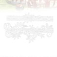 thumbnail image 3 of 2PCS Western Wedding Bride Garter Lace Flower Bride's Foot Decor Floral Ornaments (White), 3 of 4