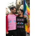 thumbnail image 2 of Old Glory Mens Unicorn Rainbow Ugly Christmas Sweater Short Sleeve T Shirt, 2 of 6