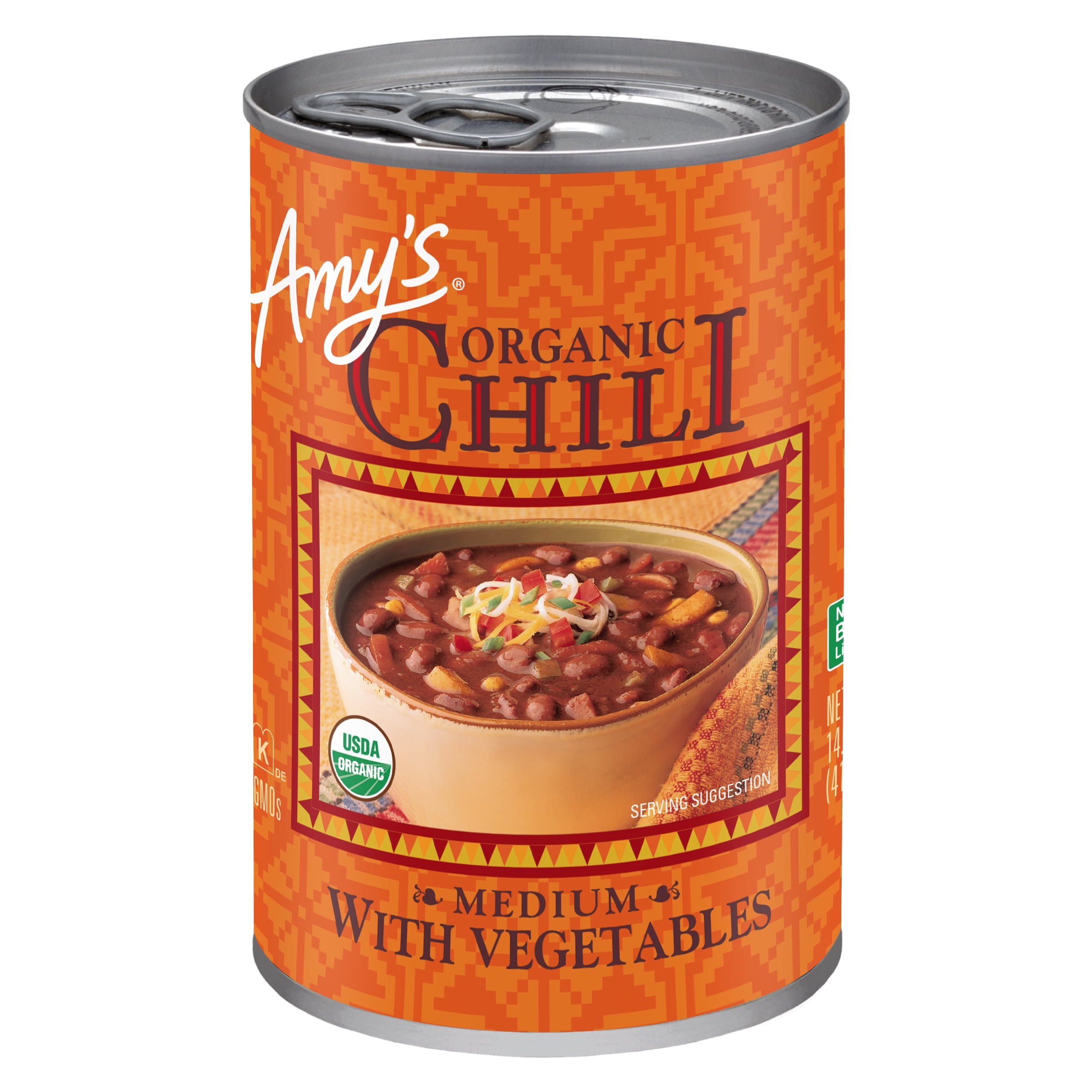 Amy's Organic Canned Chili with Vegetables, Prepared Soup, 14.7 oz