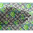 thumbnail image 4 of oneOone Viscose Chiffon Fabric Leaves & Floral Check Print Sewing Fabric BTY 42 Inches Wide, 4 of 4