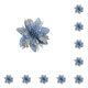 thumbnail image 3 of Decoración artificial de flores Bearachild Flor de Navidad Azul claro 10piezas, 3 of 4