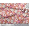 thumbnail image 3 of Soimoi Polyester Crepe Fabric Cosmos Floral Printed Fabric 1 Yard 52 Inch Wide, 3 of 3