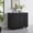 Black, variant on Naomi Home  Amy 5-Drawer Wood Dresser Chest with Cabinet Door, Mobile Storage Organizer & Printer Stand for Home Office, Distressed Black