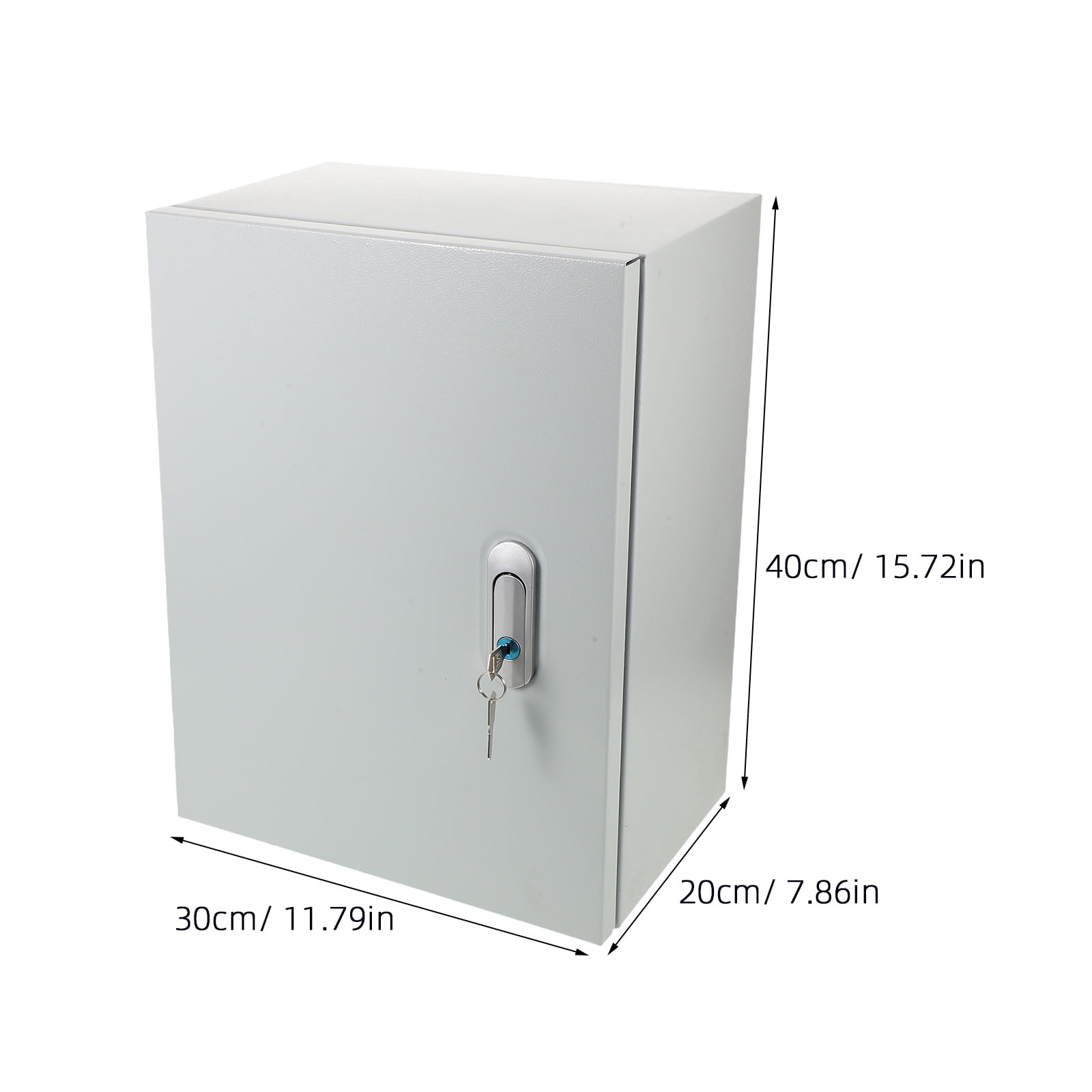FOMIYES Wall Mounted Outdoor Electrical Box White Steel Weatherproof Junction Box for Electronics