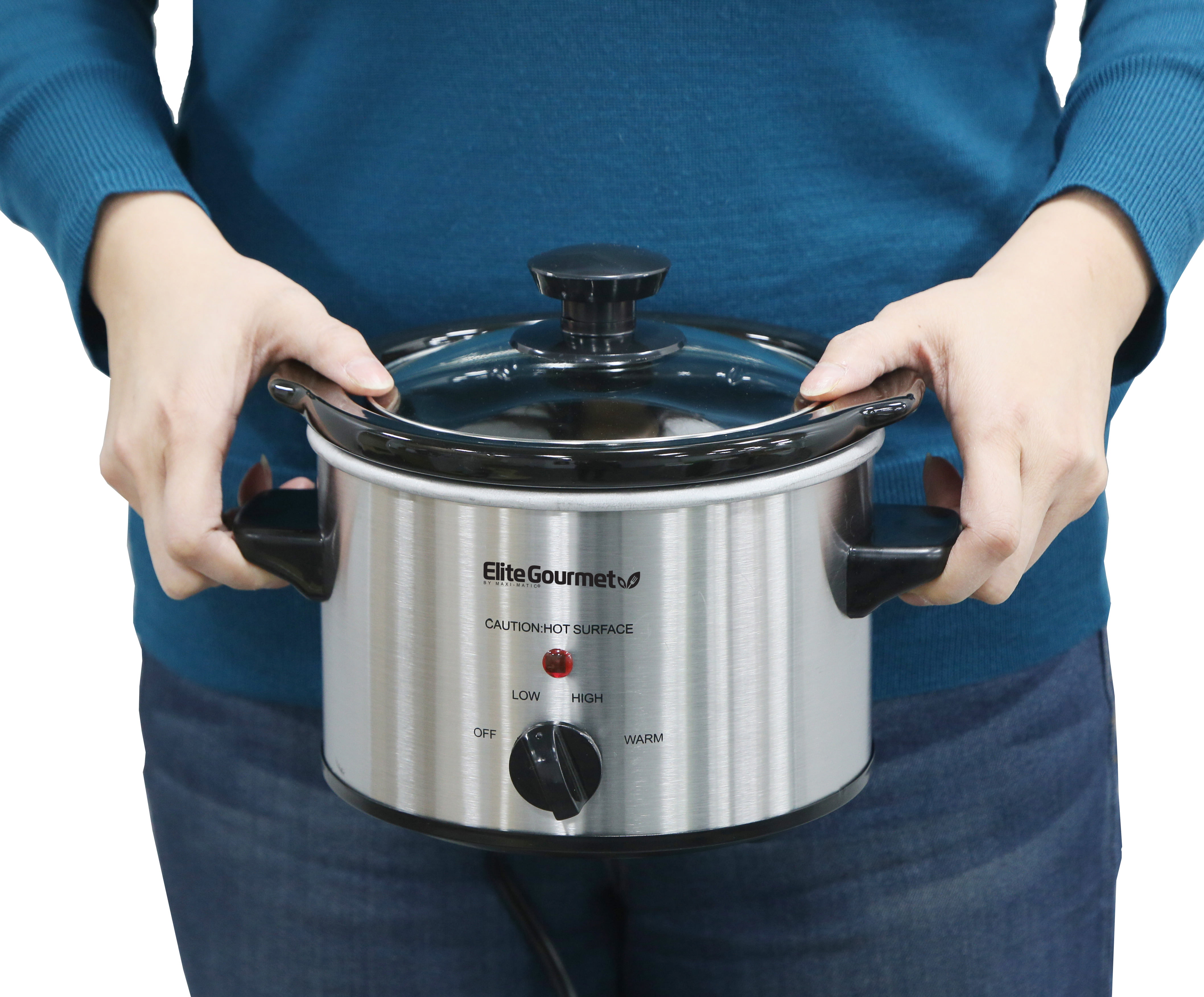 Elite Gourmet Gourmet 1.5 Qt. Stainless Steel Mini Slow Cooker MST-250XS -  The Home Depot