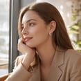 thumbnail image 2 of Apvirren Small White Gold Plated Hoop Earrings for Women 4 Pairs,Chunky Zirconia Hypoallergenic Earrings with 925 Silver Post Jewelry Set Gifts, 2 of 9