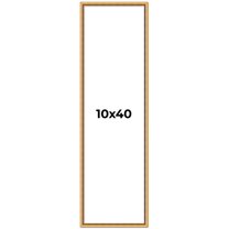10x40 Frame Beaded Gold Solid Wood Picture Frame | 0.75 Inches Moulding Width | Liscio Oro