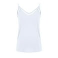 thumbnail image 4 of Pntutb Womens Tops,Women V-Neck Tank Tops Strap Lace Patchwork Summer Solid Sleeveless Vest, 4 of 5