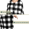 thumbnail image 4 of PAVILIA Angel Wrap Poncho Blanket for Women | Plush Warm Wearable Blanket Gift, Fleece Shawl Cape with Pom Pom Fringe and Pockets, Cozy Gifts for Women (Plaid Checker White), 4 of 7