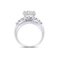 thumbnail image 4 of 10kt White Gold Round Diamond Cluster Bridal Wedding Engagement Ring 1 Cttw, 4 of 4