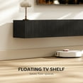 thumbnail image 4 of HOMCOM 71" Floating TV Stand for TVs up to 72 Inch, Black, 4 of 10
