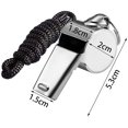thumbnail image 2 of 6 Pack Stainless Steel Whistles, Whistles With Rope Child Whistle Loud Whistle, 2 of 5