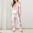 thumbnail image 3 of Disketp Pajamas Set Long Sleeve Sleepwear Womens Button Down Nightwear Pj Sets-Kawaii Pigs, 3 of 9
