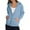 Light Blue, variant on Kixjoy Black Zip Up Hoodie Women Drawstring Relaxed Fit Plus Size Hoodies Casual Long Sleeve Hooded Jacket Trendy Warm Winter Coats for Women with Pockets, Black S