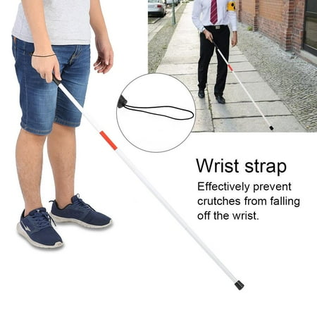 White Canes Blind - Lv. life Blind People Guide Walking Stick Portable Anti-Shock Foldable Reflective Cane Crutch