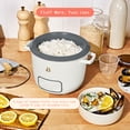 thumbnail image 2 of Beautiful 6-Cup Cooked, 3-Cup Uncooked Digital Electric Rice and Grain Cooker with Glass Lid, White Icing by Drew Barrymore, 2 of 13