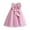 Pink, variant on Kiijoy Toddler Girls Bow Mesh Birthday Party Princess Dress Solid Color Pageant Gown, Sizes 3-8