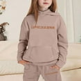 thumbnail image 3 of Zylarhe Girls Boys Sweatshirt Stylish Girls Winter Outfits Set Printed Hooded Sweatshirt And Pants Ensemble For Casual Wear Ages 1 To 9 Years Khaki 4-5 Years, 3 of 4