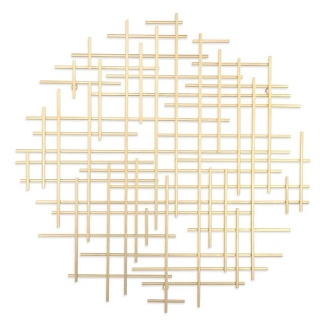 Cheungs 5801GD Iquara Round Metal Wall Art, Gold - Small