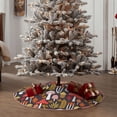 thumbnail image 4 of Xecao Mushrooms And Leaves Pattern Christmas Tree Skirt Round Xmas Tree Mat Base Cover for Holiday Home Decorations-30", 4 of 6