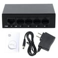 thumbnail image 2 of Conmutador de red ANGGREK Ethernet de 5 puertos DC 5V 10 100Mbps Enchufe estadounidense 100-240V, 2 of 8